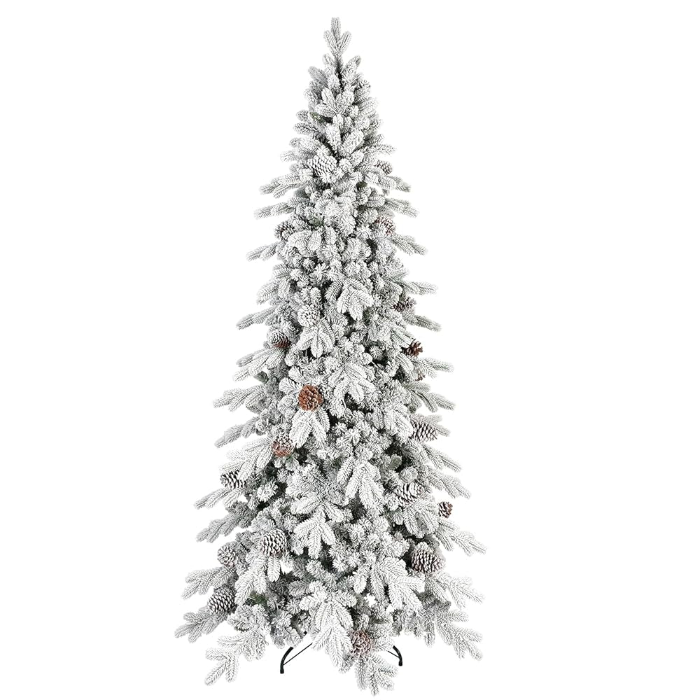 4 ft Unlit Flocked Pinecone Christmas Tree Christmas tree