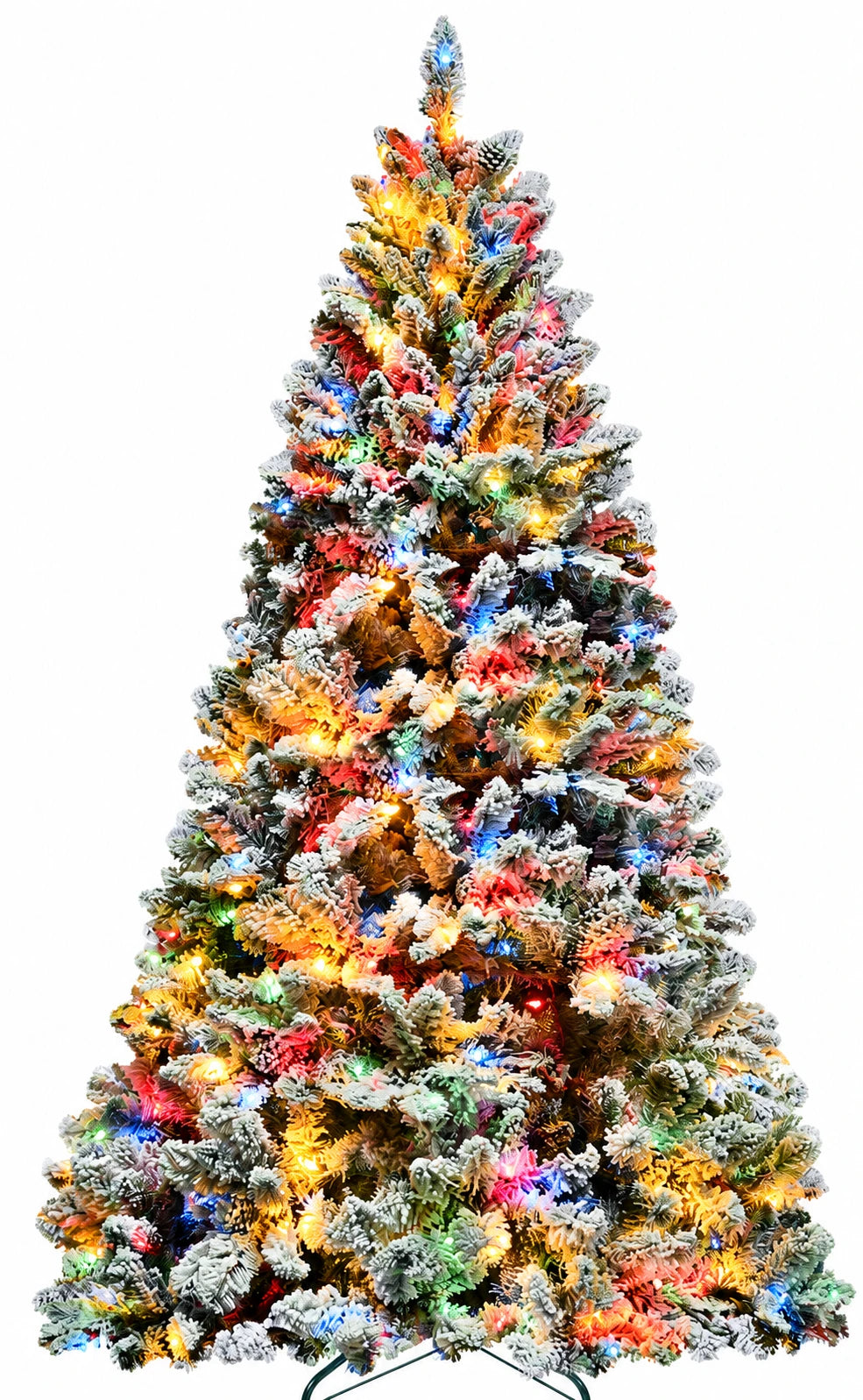 4 ft Pre-Lit Flocked Pinecone Christmas Tree Christmas tree