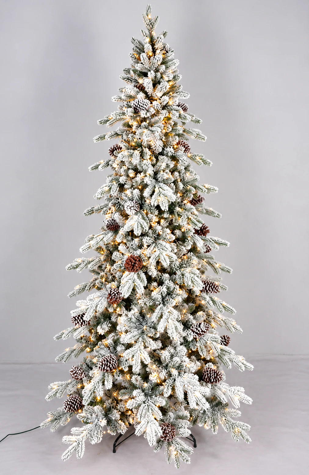 4 ft Warm White LED Flocked Pinecone Christmas Tree Christmas tree