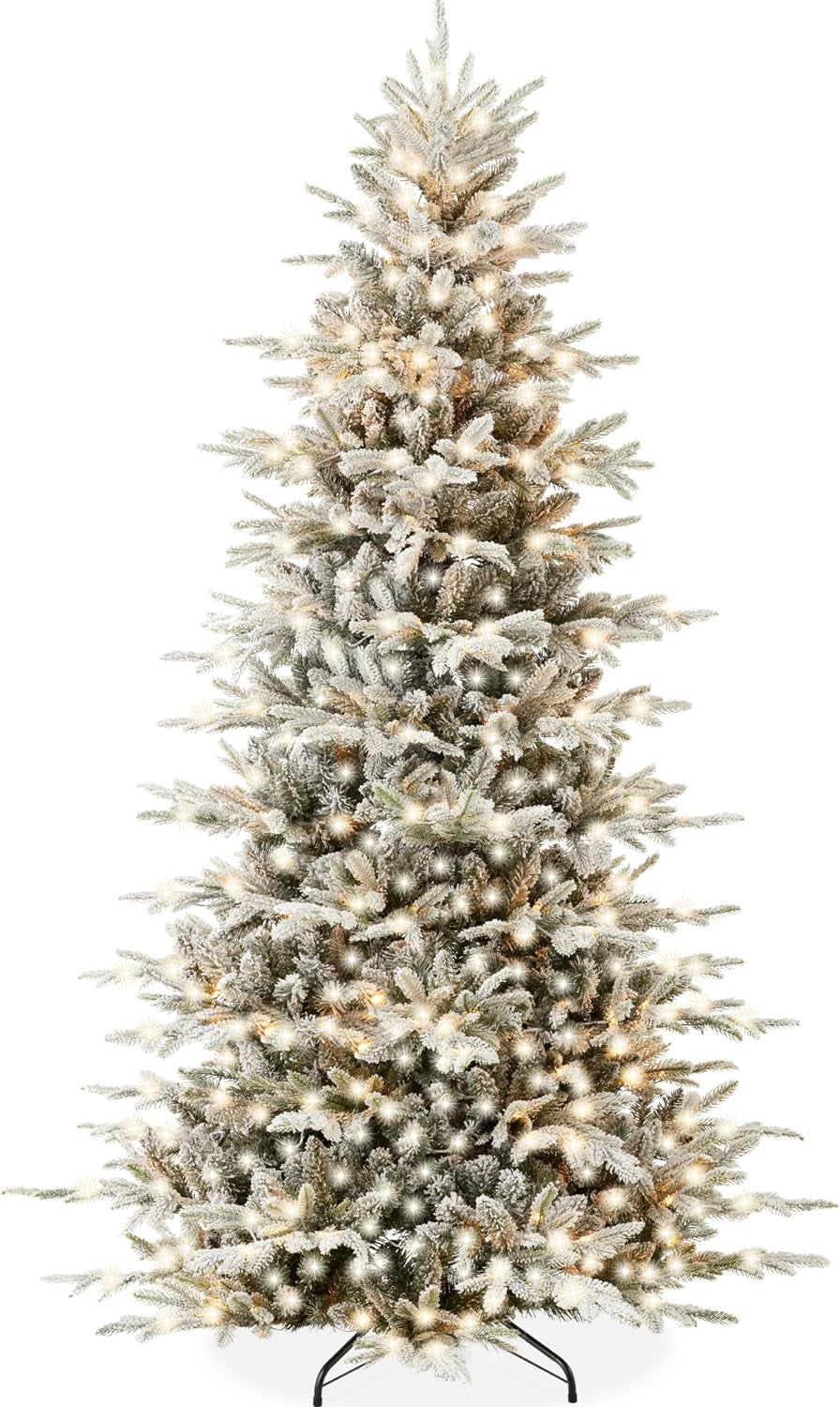 5 ft Dual-Color LED Flocked Christmas Tree Christmas tree