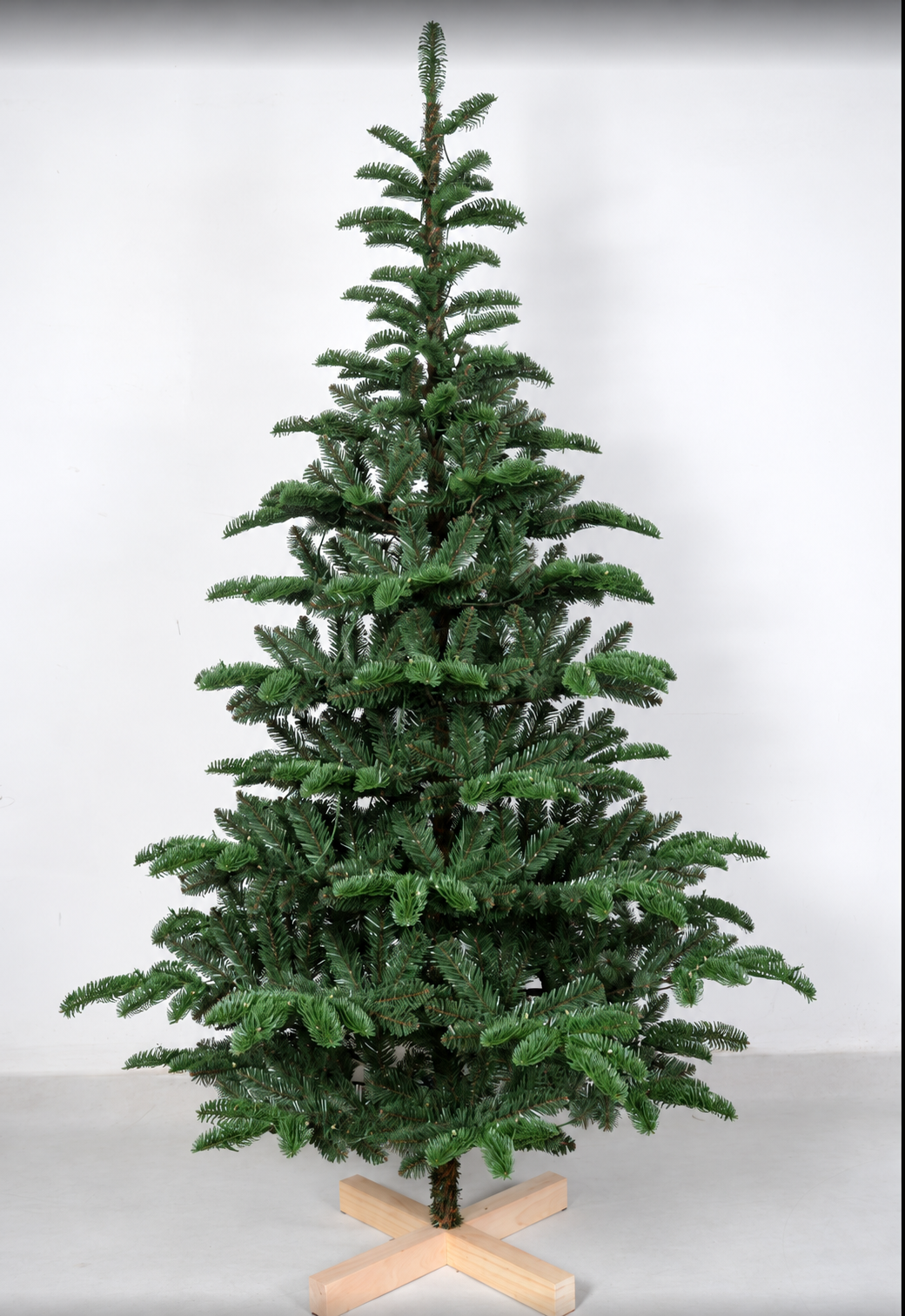 Woodland 7 ft Pre-Lit Christmas Tree with Wood Base